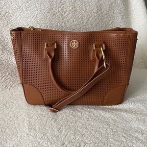Tory Burch Robinson Peforated Double Zip Bag